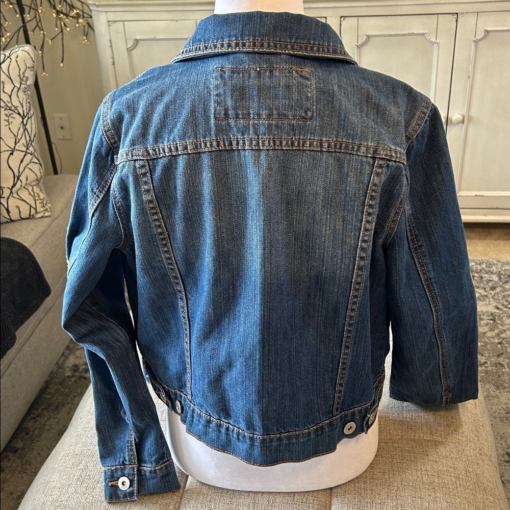 BAGATELLE LEMMON EMBROIDERED BLUE DENIM JEAN JACKET SZ M - Picture 2 of 15